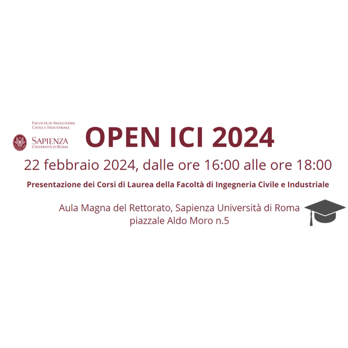 Orientamento La Sapienza Open ICI 2024 IIS WOOLF